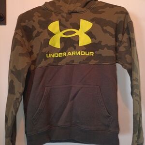 Under Armour Camo Hoodie with Yellow Logo